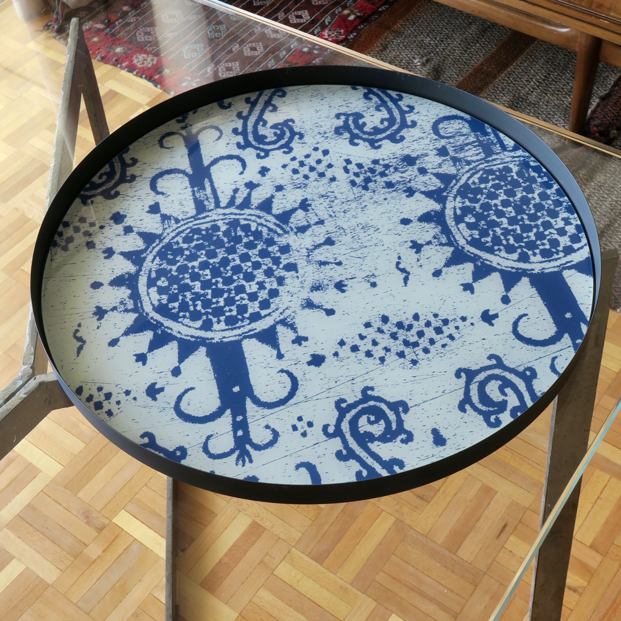 سینی دکوراتیو کف شیشه‌ای 340011