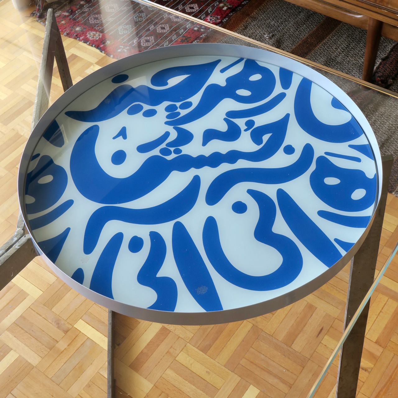 سینی دکوراتیو کف شیشه‌ای590096