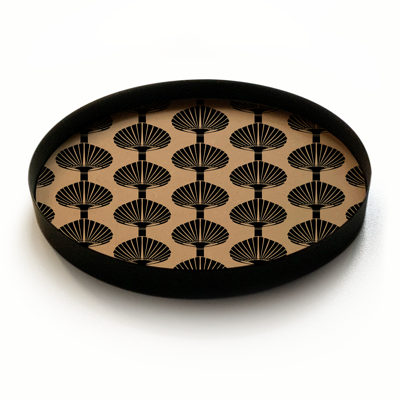 سینی دکوراتیو کف چوبی 590151 Black
