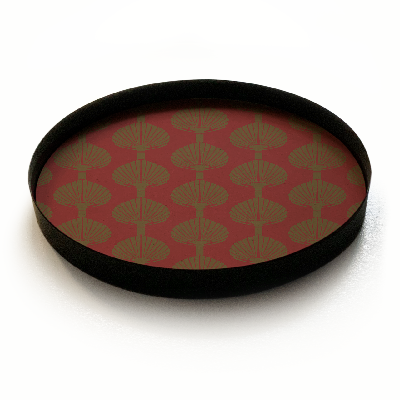 سینی دکوراتیو کف چوبی 590151 red