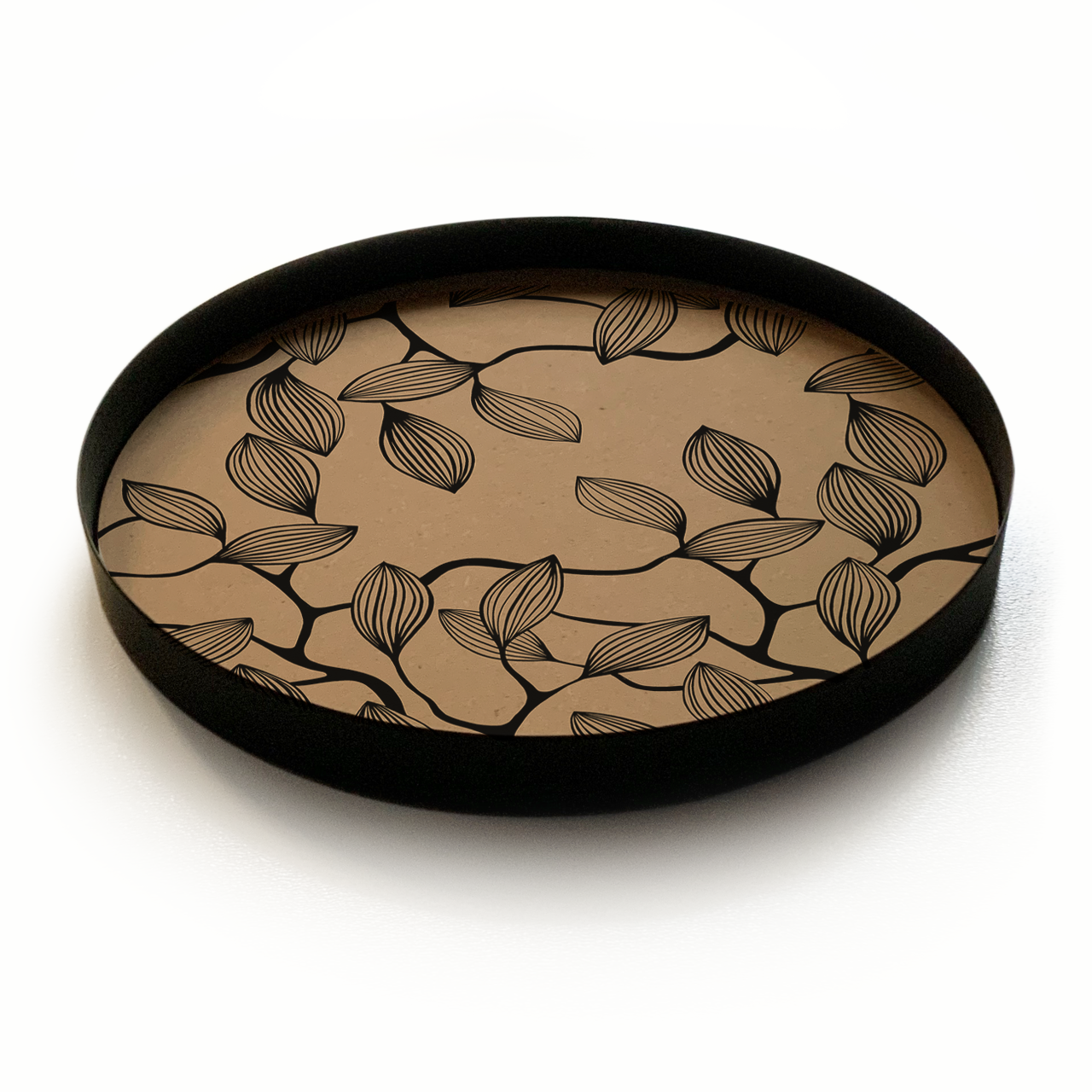 سینی دکوراتیو کف چوبی 590139 black