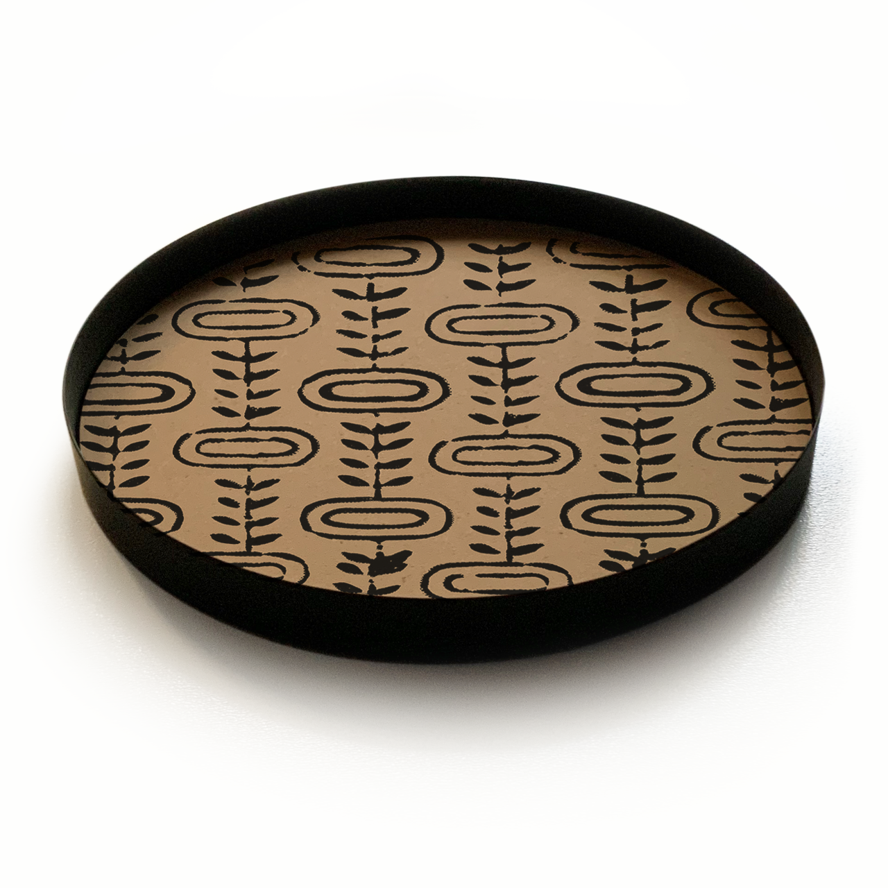 سینی دکوراتیو کف چوبی 590154.Black